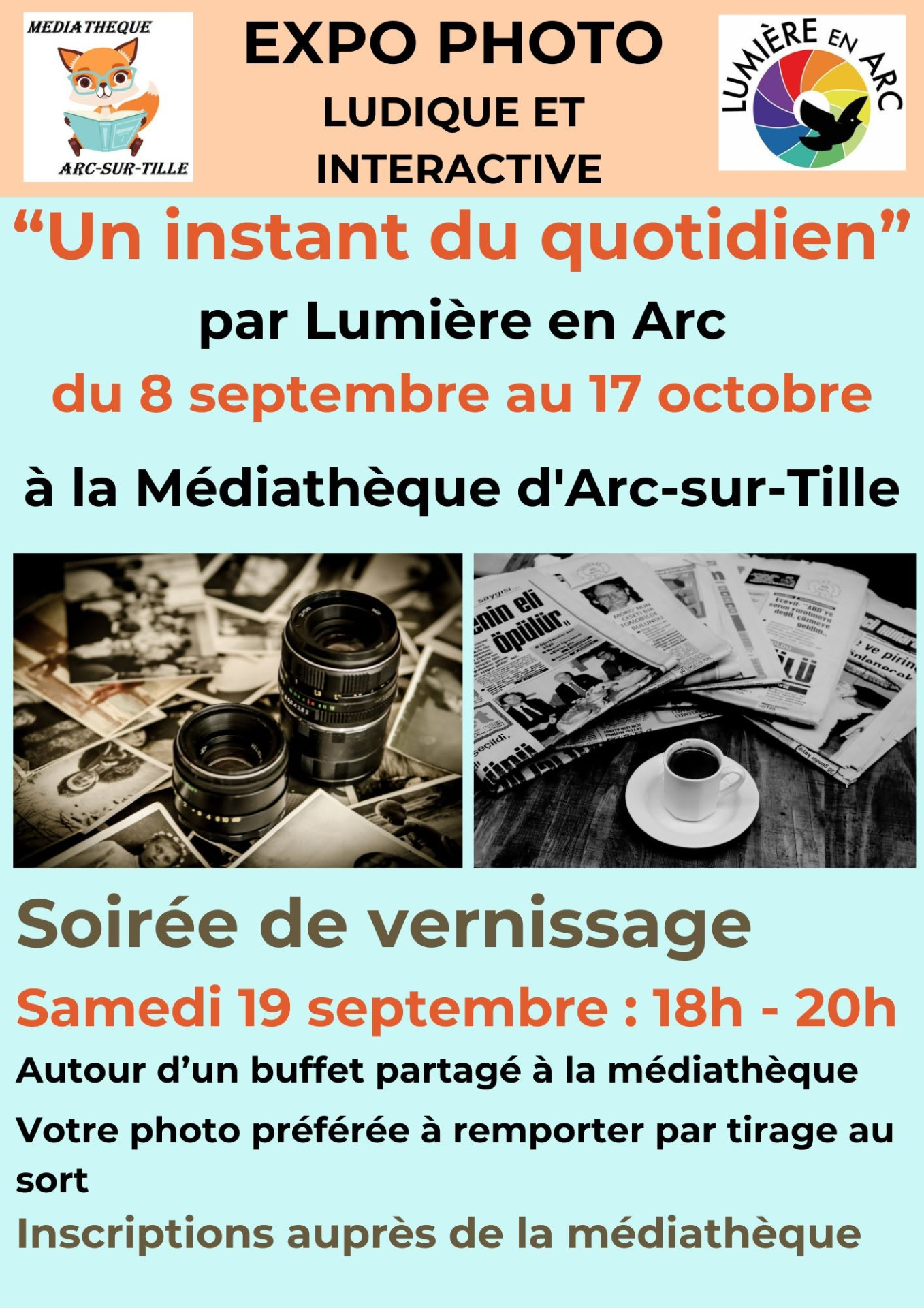 expo le 19 septembre a la médiathèque