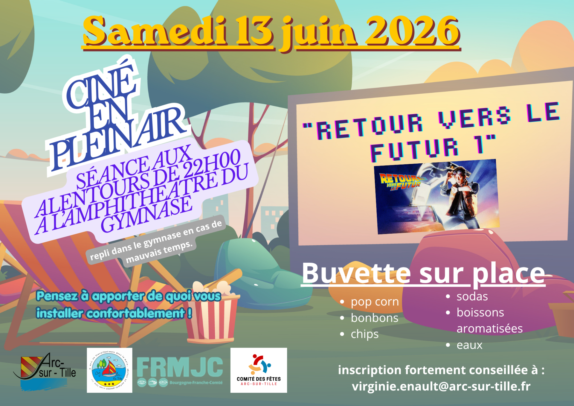 cinéma en plein air le 13 juin